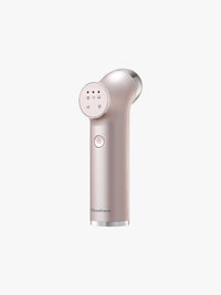 Quadthera MiniTitan in Rose Gold, showing the control panel and power button from a front three-quarter angle.
